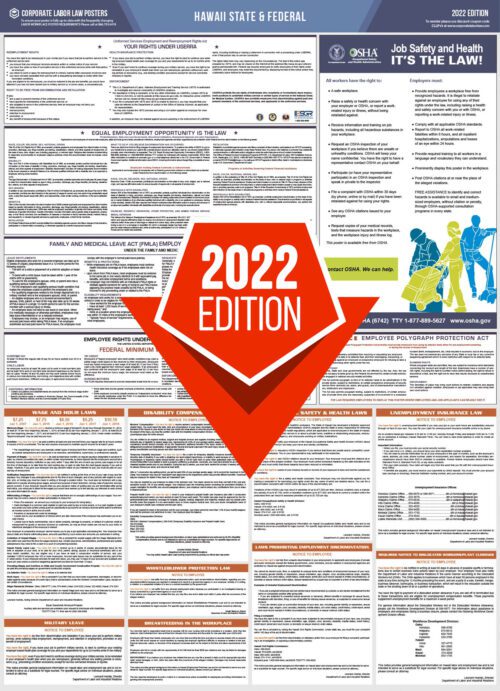 2022 Ohio State and Federal Labor Law Posters All in one Laminated