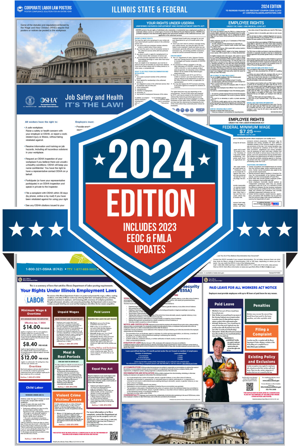 2024 Illinois Labor Law Poster Stay Compliant with Latest Laws