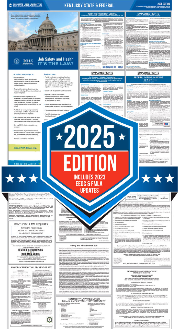 Kentucky & Federal Labor Law Poster 2025