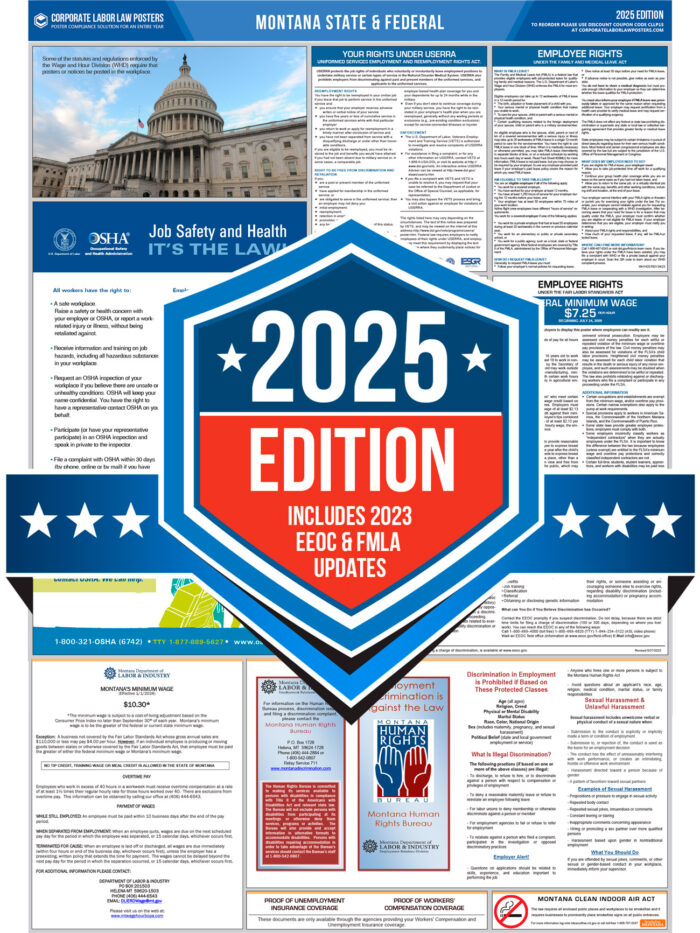 Montana & Federal Labor Law Poster 2025