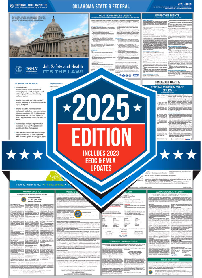 Oklahoma & Federal Labor Law Poster 2025