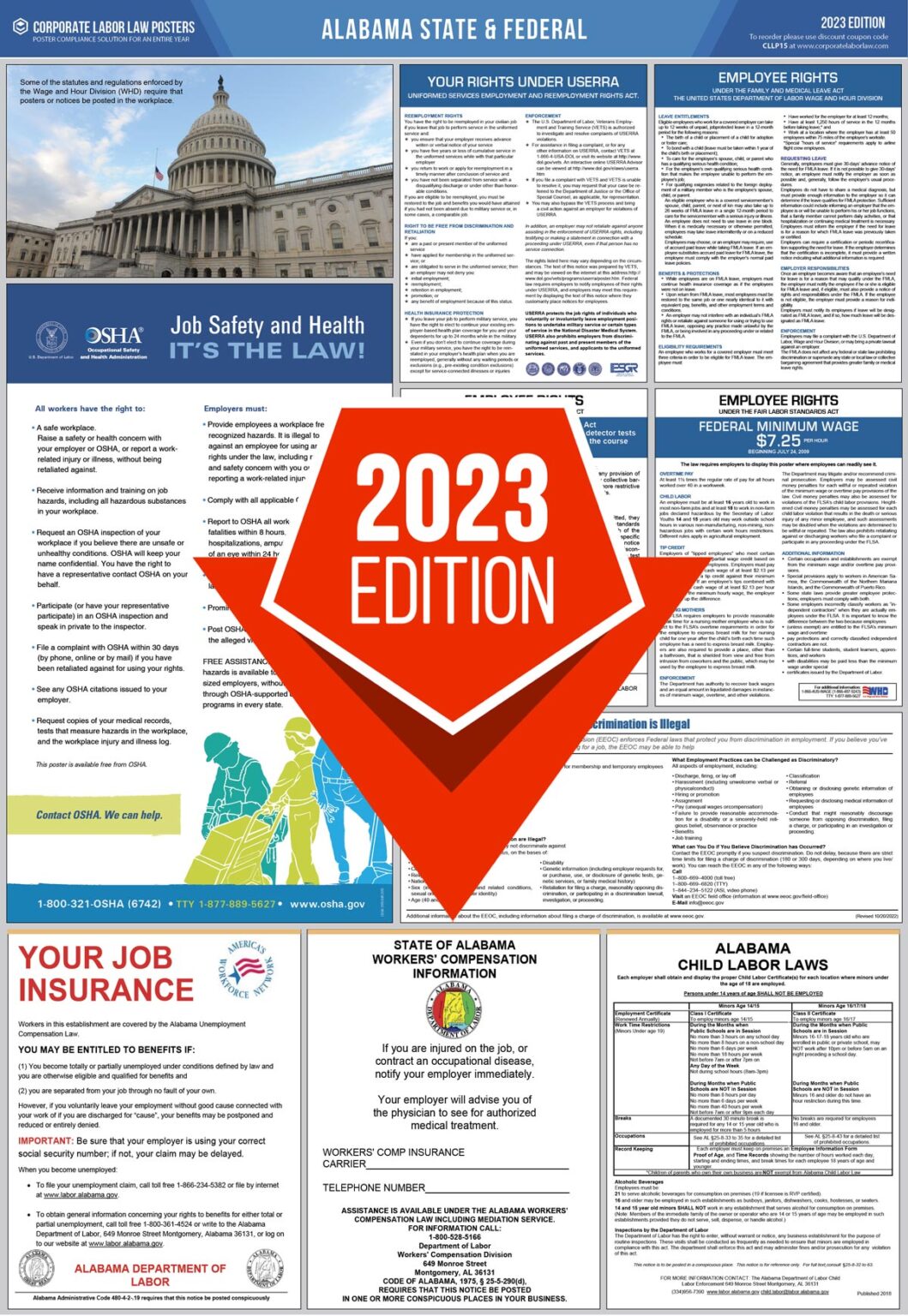 2023 Alabama Labor Law Poster Digital Corporate Labor Law Posters