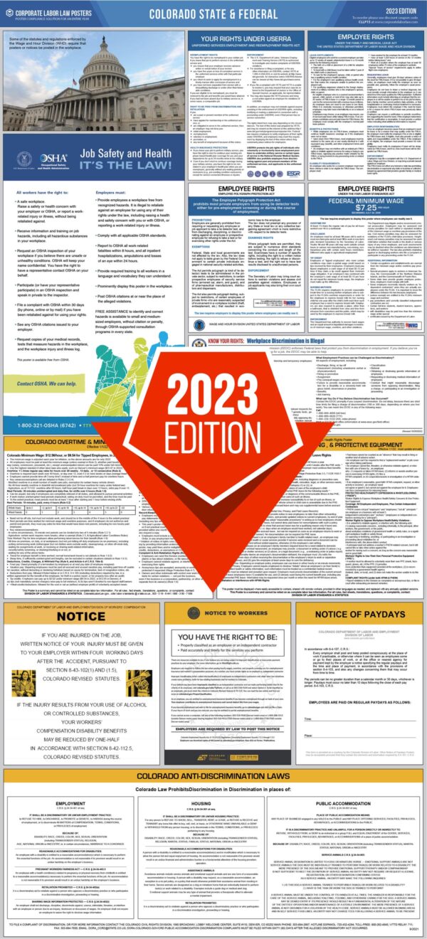 2023 Colorado Labor Law Poster Digital Corporate Labor Law Posters