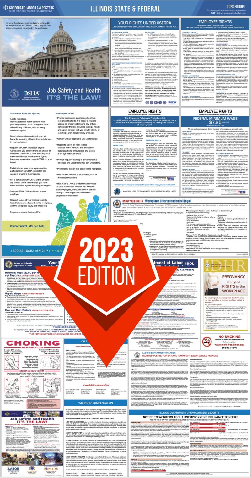 2023 Illinois Labor Law Poster Digital Corporate Labor Law Posters