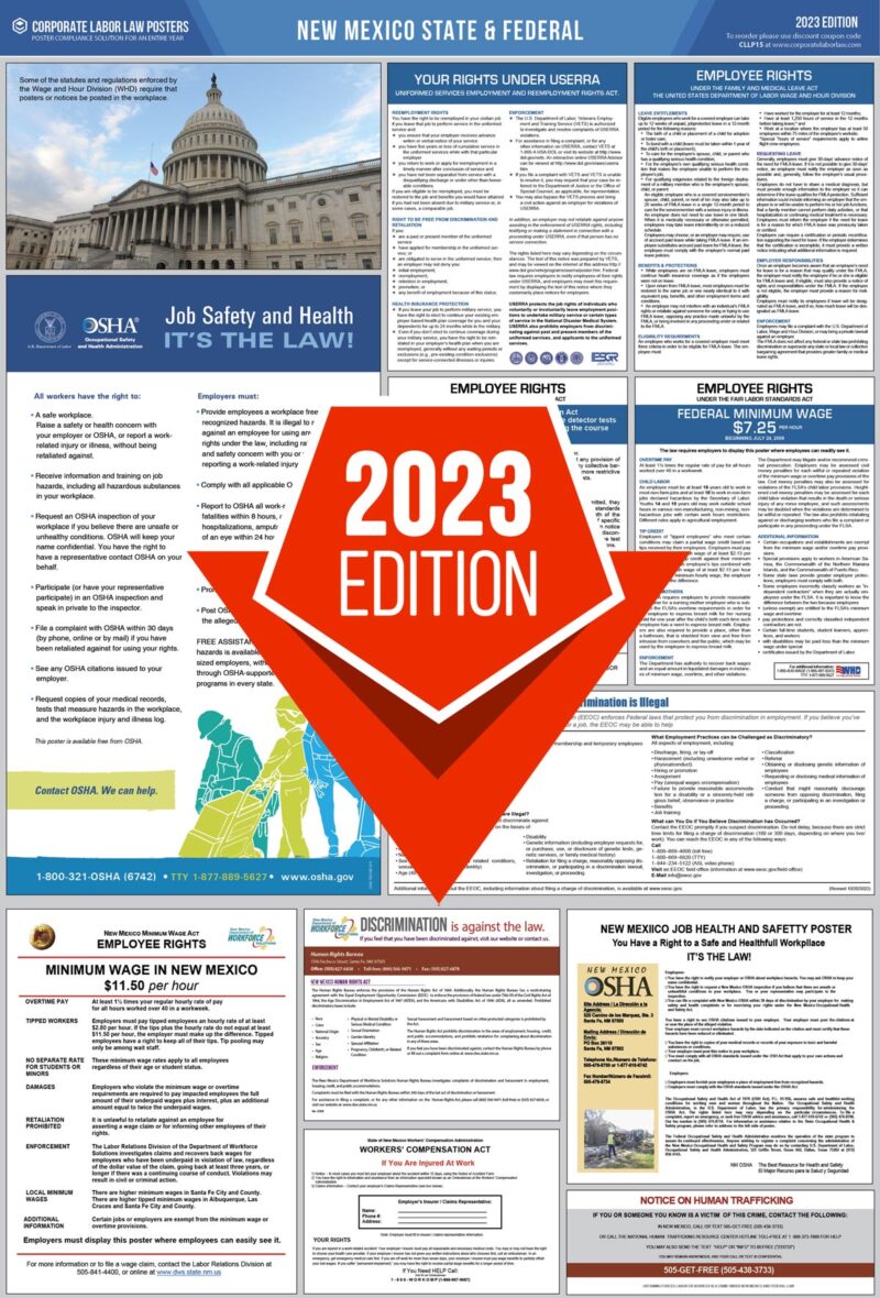 2023 New Mexico Labor Law Poster Digital Corporate Labor Law Posters