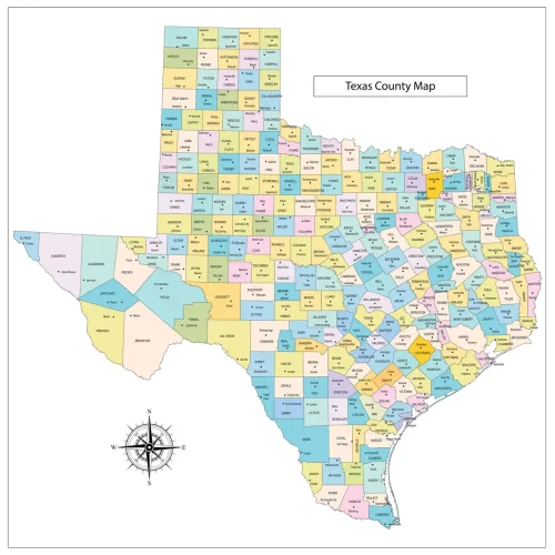 texas county map